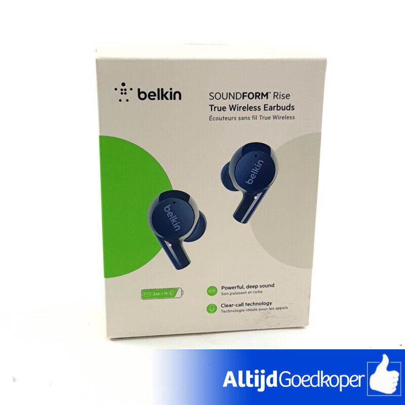 Belkin True Wireless Earbuds Blue/Blauw | Nieuw In Seal Belkin True Wireless Earbuds Blue/Blauw | Nieuw In Seal