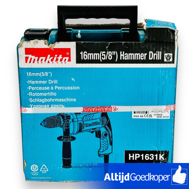 Makita HP1631K Slagboormachine 710w | NIEUW! Makita HP1631K Slagboormachine 710w | NIEUW!