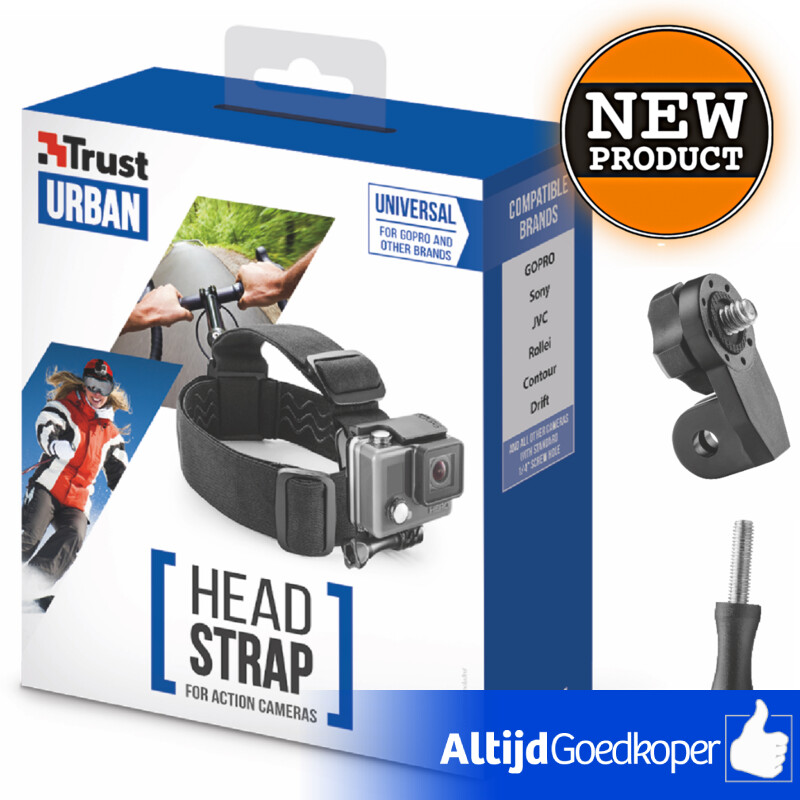 Trust 20892 Universele hoofdband voor actiecamera's | NIEUW Trust 20892 Universele hoofdband voor actiecamera's | NIEUW
