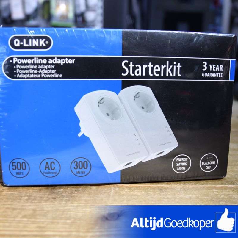 Q-Link Powerline Adpater Starterkit | Nieuw in Seal Q-Link Powerline Adpater Starterkit | Nieuw in Seal
