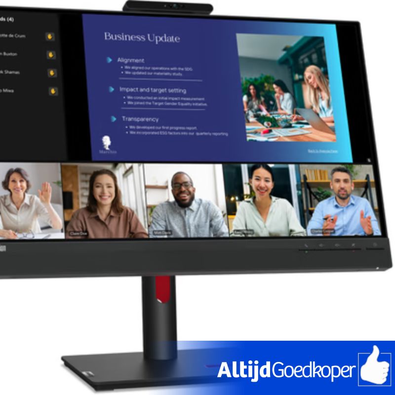 Lenovo ThinkCentre TIO24Gen4 23.8 Inch 60Hz Full HD Monitor - Nieuw in Doos