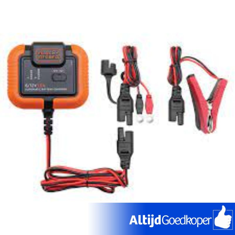 Black en Decker Acculader/Onderhouder 6/12V 1.5A Black en Decker Acculader/Onderhouder 6/12V 1.5A