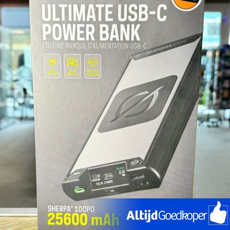Goal Zero Sherpa 100PD gen4 25600mAH Powerbank | Nieuw in doos met garantie Goal Zero Sherpa 100PD gen4 25600mAH Powerbank | Nieuw in doos met garantie