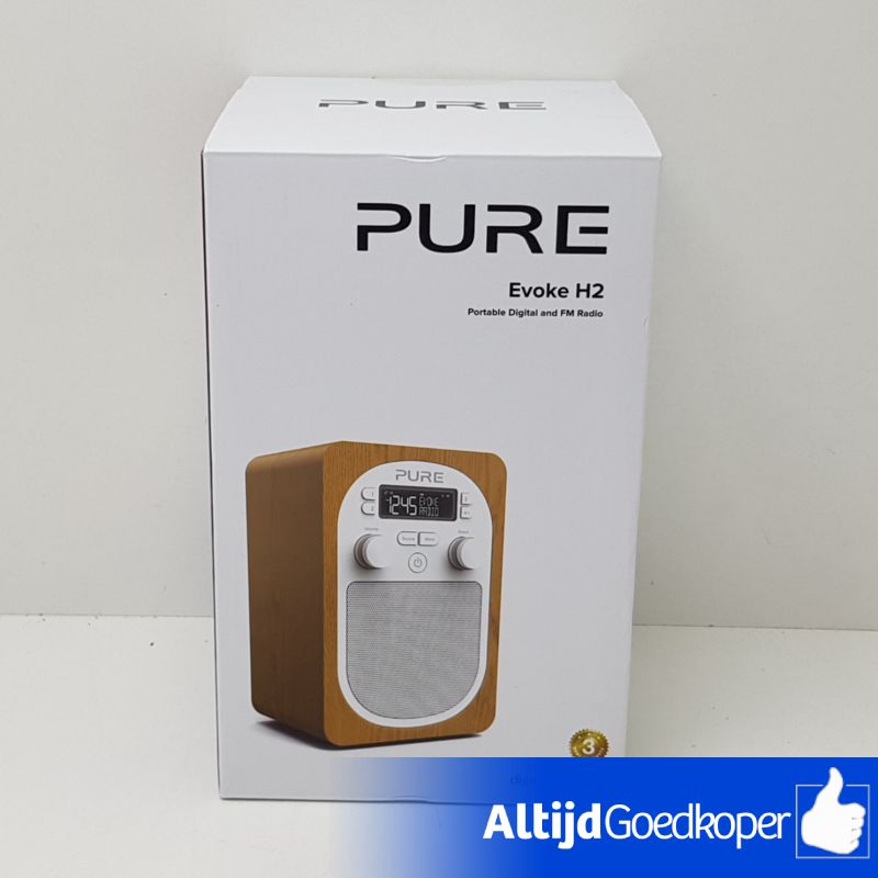 Pure Evoke H2 compacte DAB+ en FM keuken radio, eiken | Nieuw Geseald Pure Evoke H2 compacte DAB+ en FM keuken radio, eiken | Nieuw Geseald