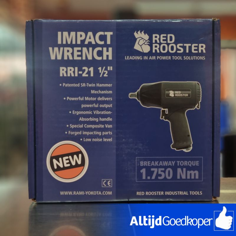 Red Rooster Impact Wrench RRi-21 1/2Inch Slagmoersleutel | Nieuw in doos Red Rooster Impact Wrench RRi-21 1/2Inch Slagmoersleutel | Nieuw in doos