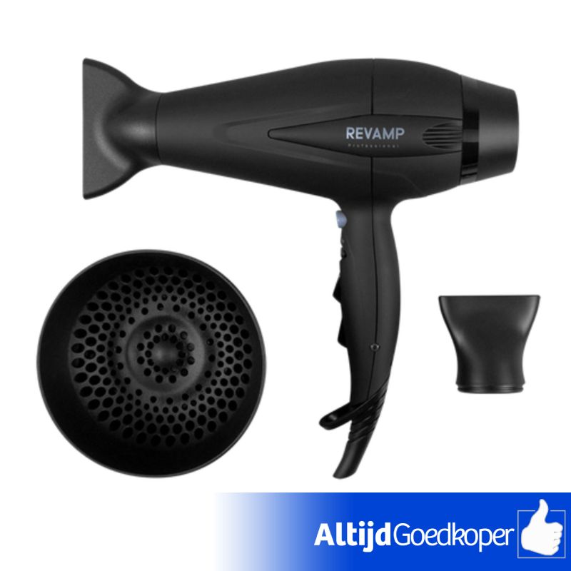 Revamp Progloss 5500 Föhn met Diffuser - Haardroger - 2400 Watt - Twee Concentrators - Cool shot functie Revamp Progloss 5500 Föhn met Diffuser - Haardroger - 2400 Watt - Twee Concentrators - Cool shot functie