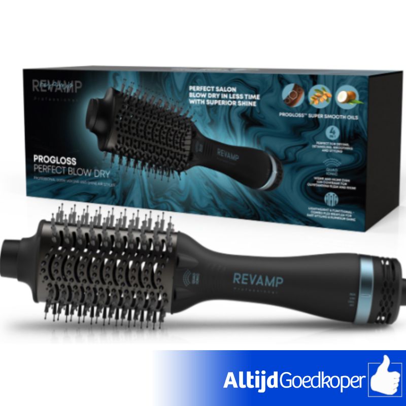 Revamp Perfect Blow Dry Föhnborstel met ionische en keramische technologie - Soepele en flexibele haarborstels - Volume- en droogborstel in 1 - Ø 50 MM Revamp Perfect Blow Dry Föhnborstel met ionische en keramische technologie - Soepele en flexibele haarborstels - Volume- en droogborstel in 1 - Ø 50 MM