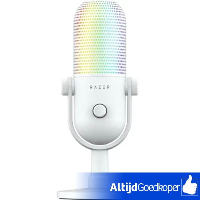 Razer Seiren V3 Chroma White - Nieuw Razer Seiren V3 Chroma White - Nieuw