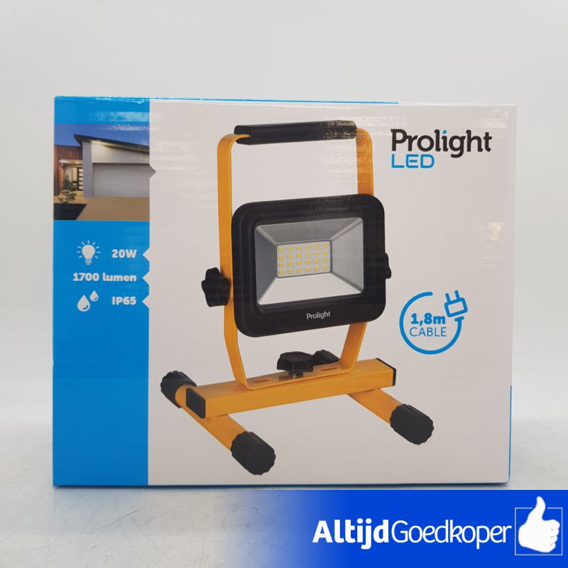 Profile Werklamp Op Voet 20W 1700Lumen 1,8m Snoer - NIEUW!