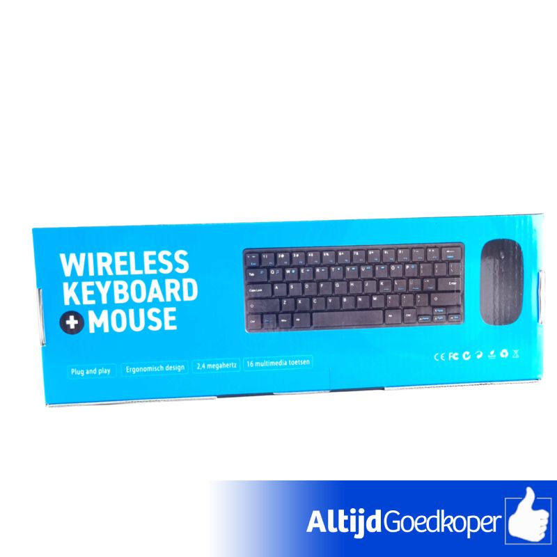 Ziplle GT45 Wireless Keyboard & Mouse I Nieuw In Doos I 1 Maand Garantie Ziplle GT45 Wireless Keyboard & Mouse I Nieuw In Doos I 1 Maand Garantie