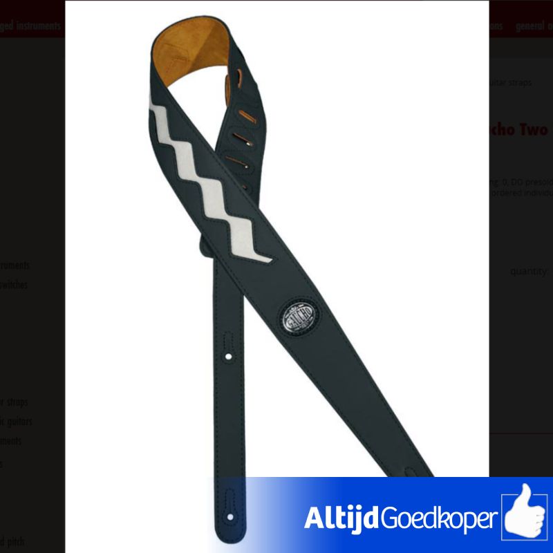 GST-215-BK | Gaucho Two Tone Series gitaarriem