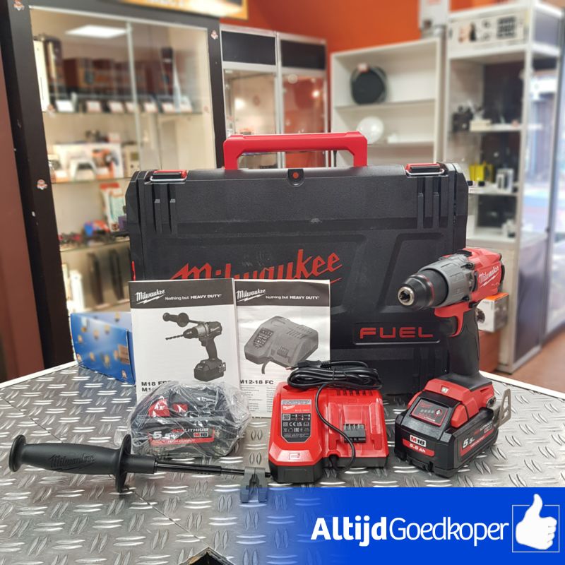 Milwaukee M18 FPD2 Accu Klopboormachine | Incl 2x Accu + Oplader - NIEUW! Milwaukee M18 FPD2 Accu Klopboormachine | Incl 2x Accu + Oplader - NIEUW!