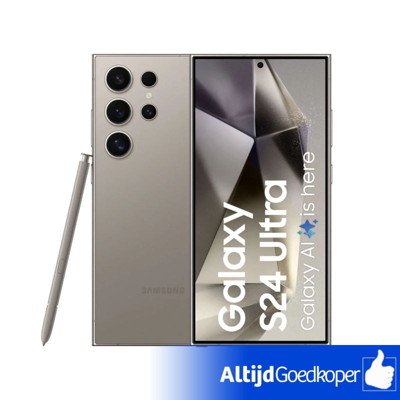 Samsung Galaxy S24 Ultra 256GB Titanium Grijs I Nieuw In Seal I Garantie: Tot 08-08-2026 Samsung Galaxy S24 Ultra 256GB Titanium Grijs I Nieuw In Seal I Garantie: Tot 08-08-2026