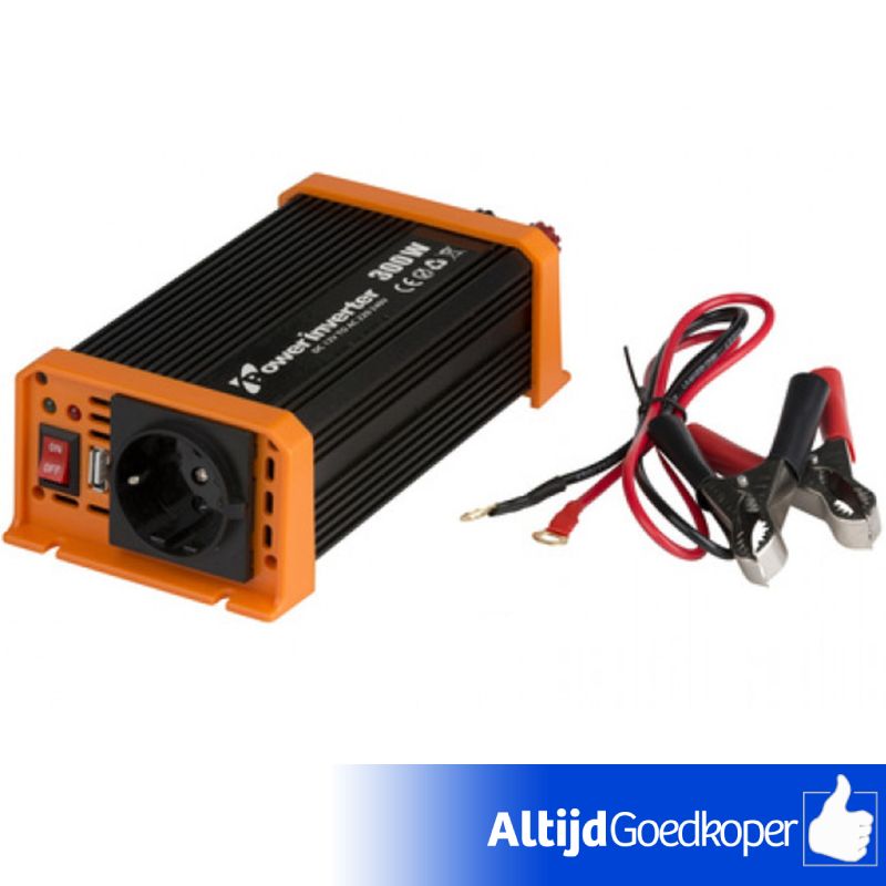 All Ride Omvormer - 24 Volt naar 230 Volt - 300 Watt