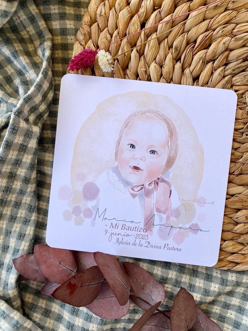 Recordatorios personalizados Bautizo