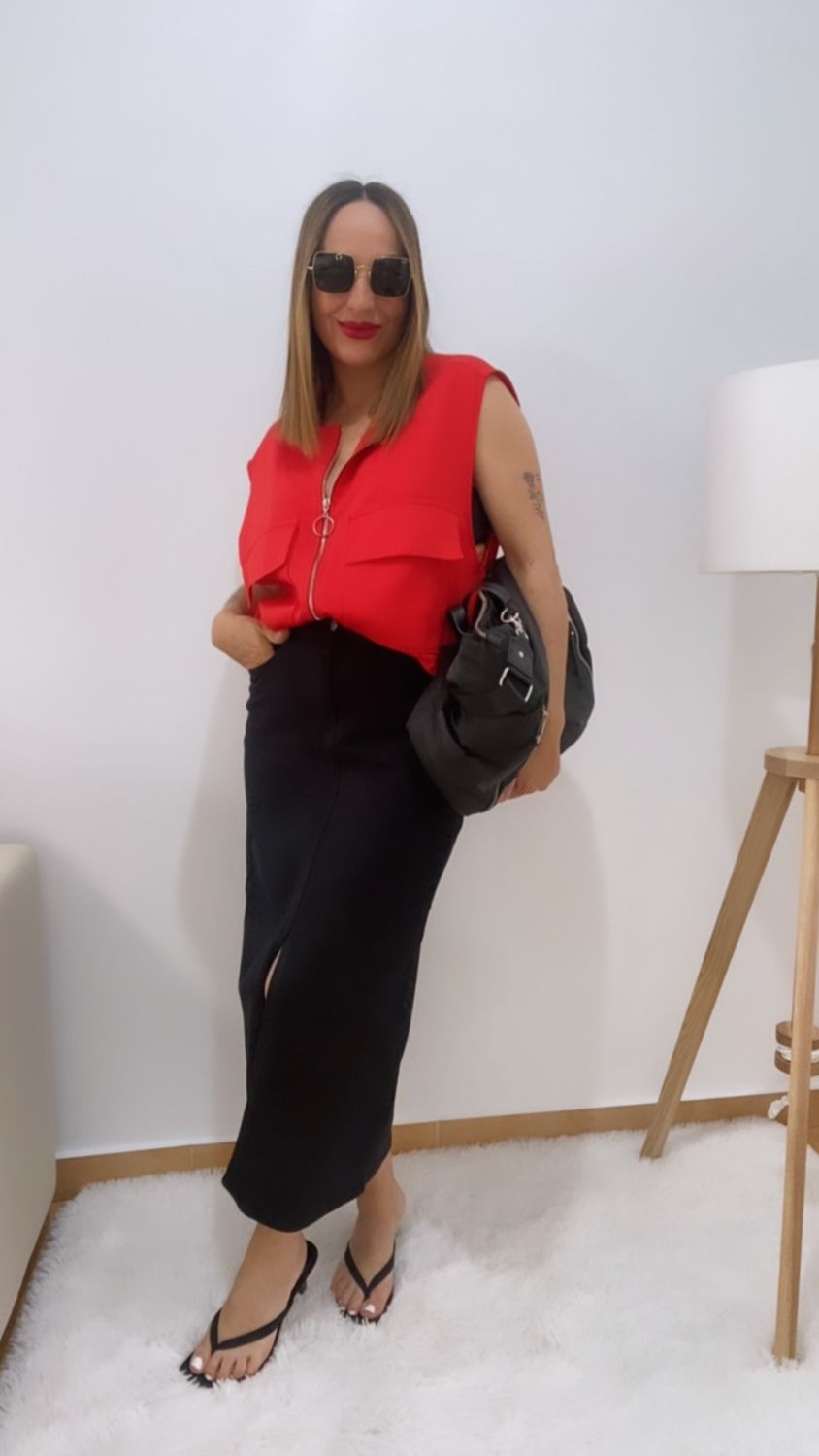 Falda Midi Denim