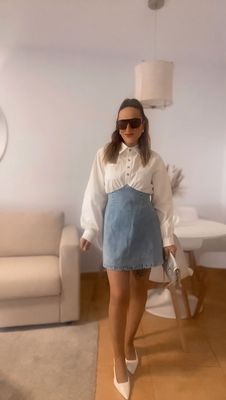 Vestido combinado