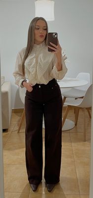 Jeans Brown Wide Leg