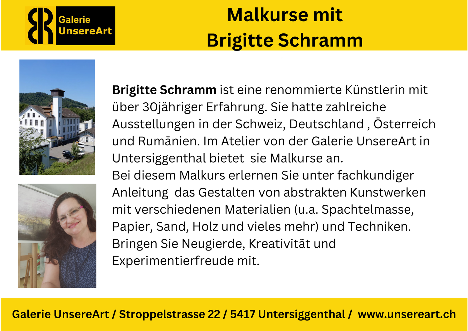 Malkurs jeden Donnerstag 19:00 bis 21.:30 Uhr