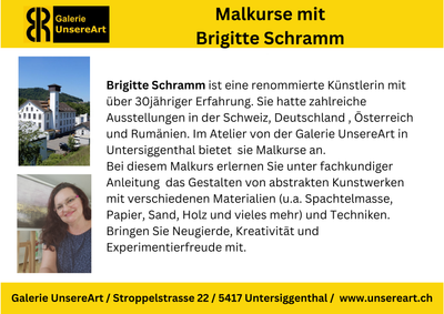 Malkurs jeden Donnerstag 19:00 bis 21.:30 Uhr