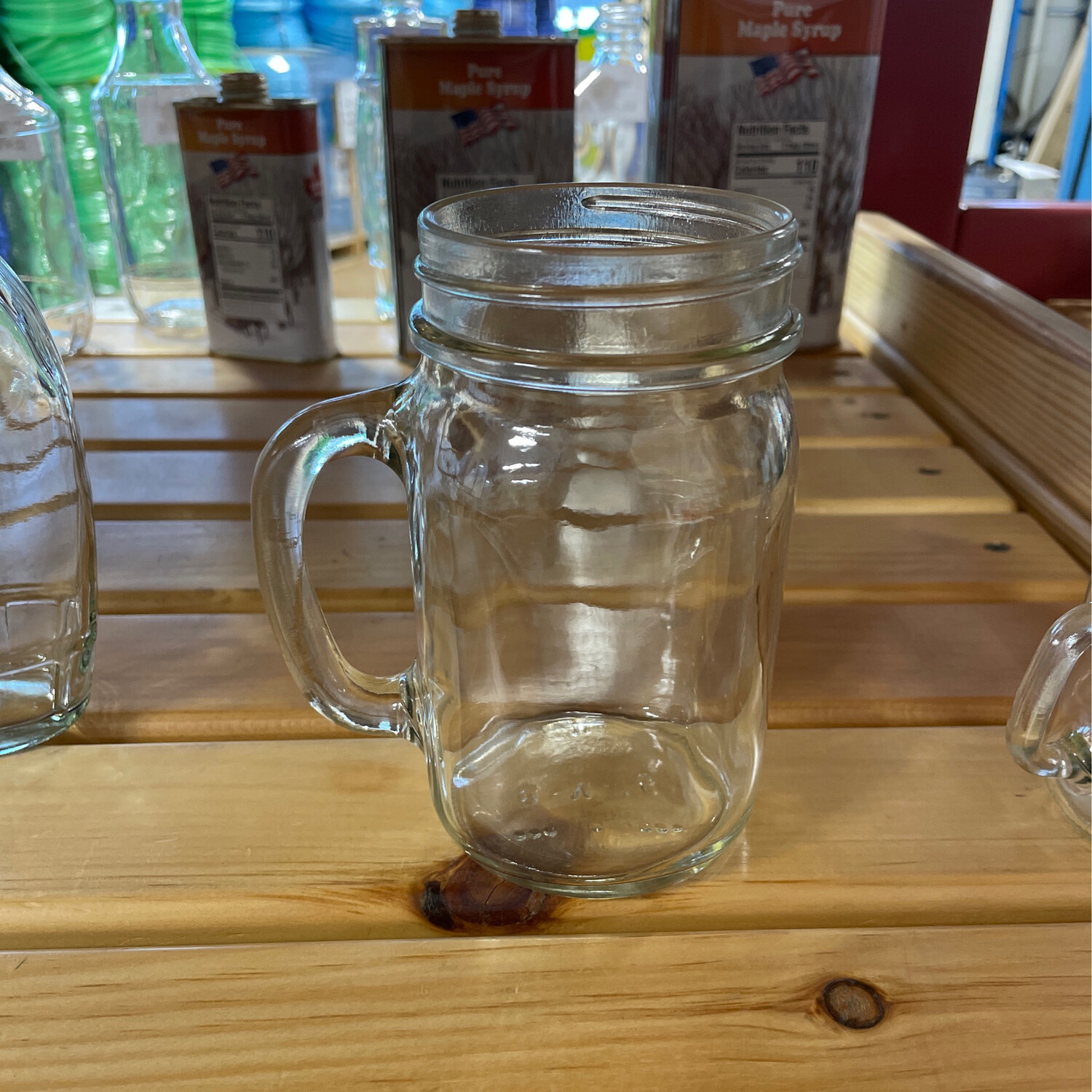 16 oz Glass Mason Jar Mug (12/cs)