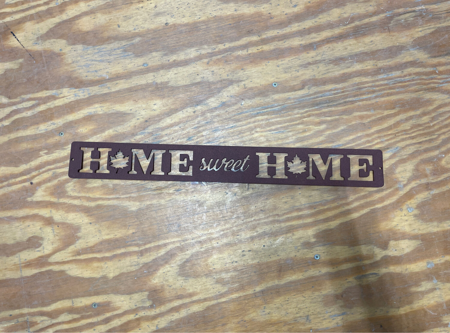 Maple Leaf home Sweet home sign (rustic)