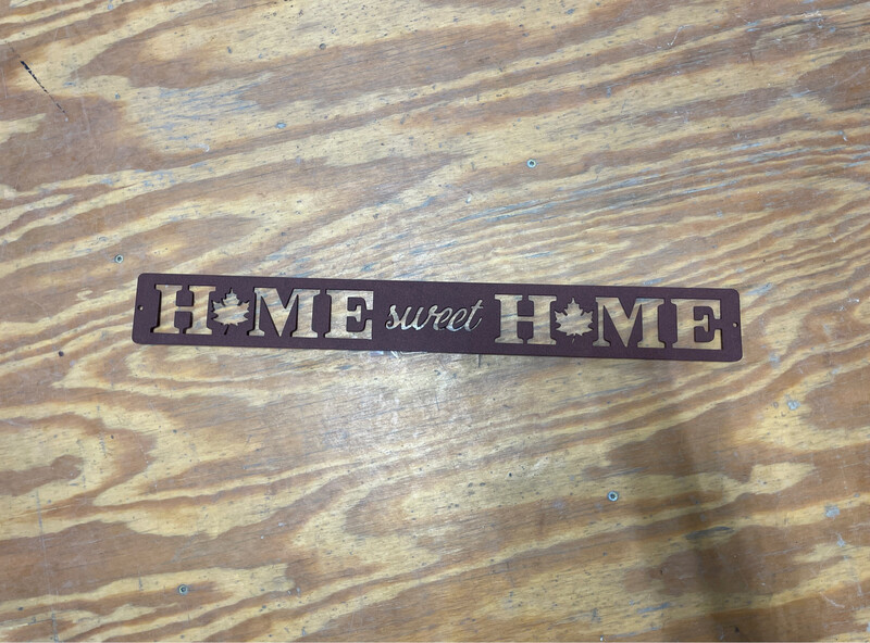 Maple Leaf home Sweet home sign (rustic)