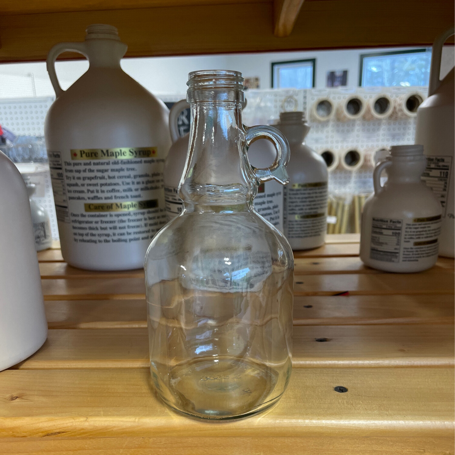 500ML (16.9) Oz Gallone Glass Jug w/Handle (12/case)