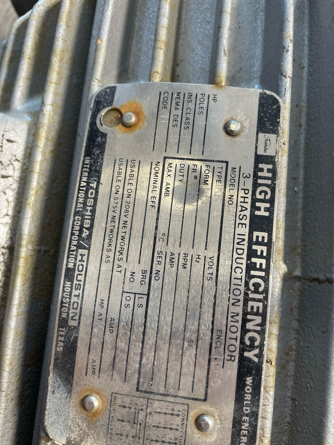 Used 10hp 3ph Rotary Vane Vac Pump
