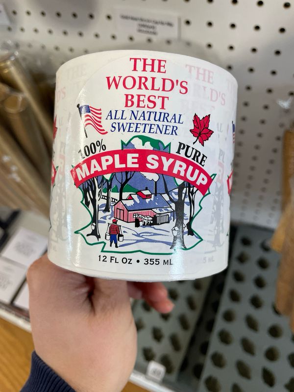 4 Color Label 8 oz glass (100/rl)