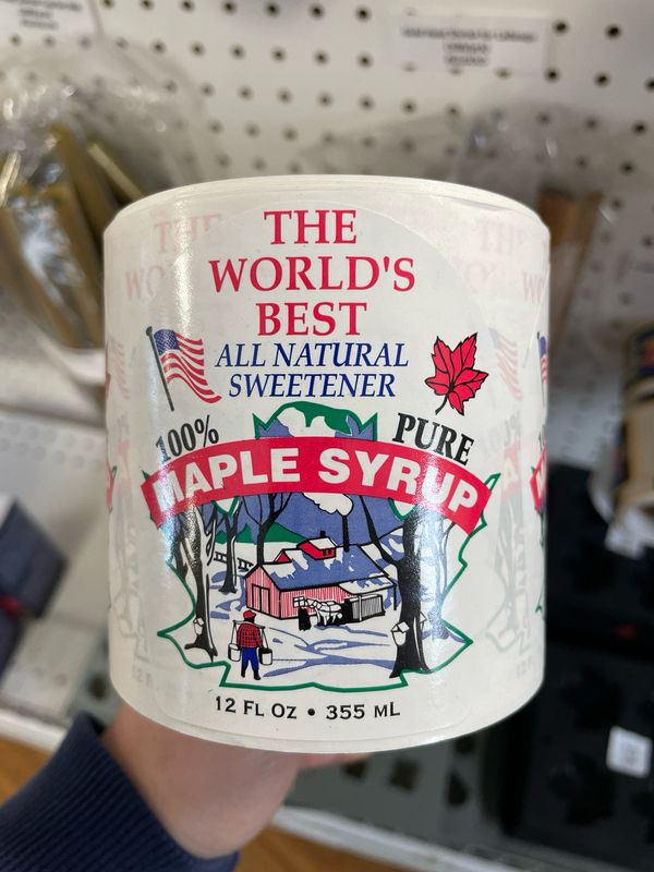 4 Color Label for 12 oz Glass (100/rl)