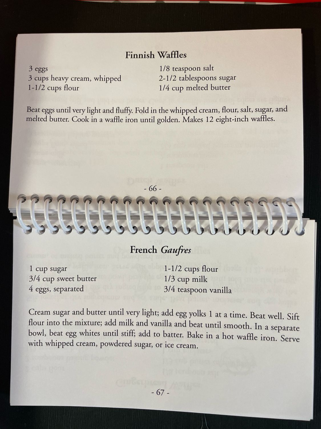 Waffles, Flapjacks, pancakes, recipes from around the world