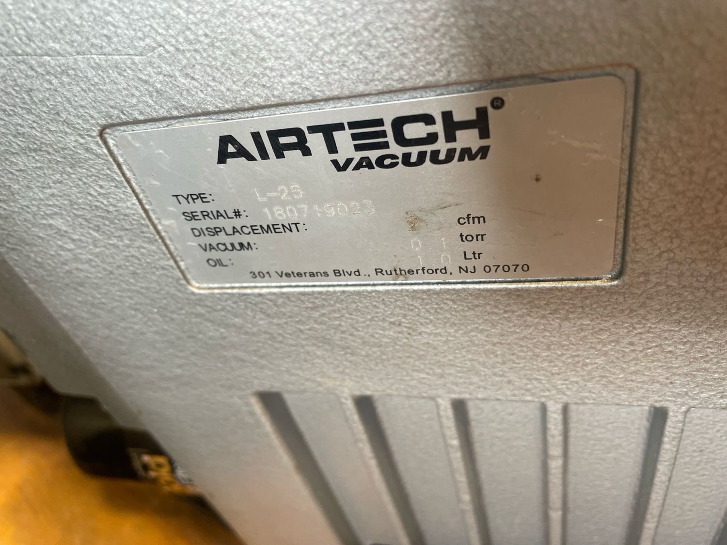 Used Airtech 1.5hp 1ph Vac Pump
