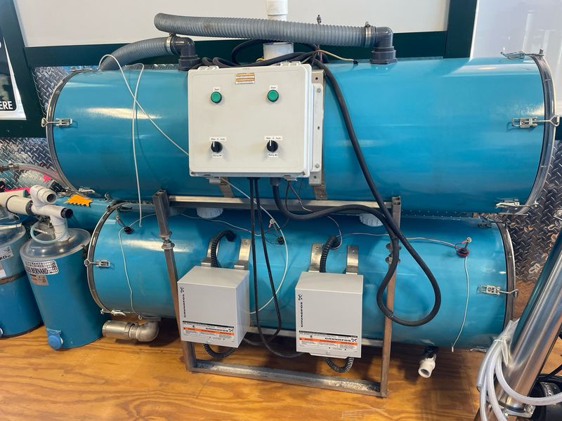Used airablo 2 x 2hp Double Barrel Extractor