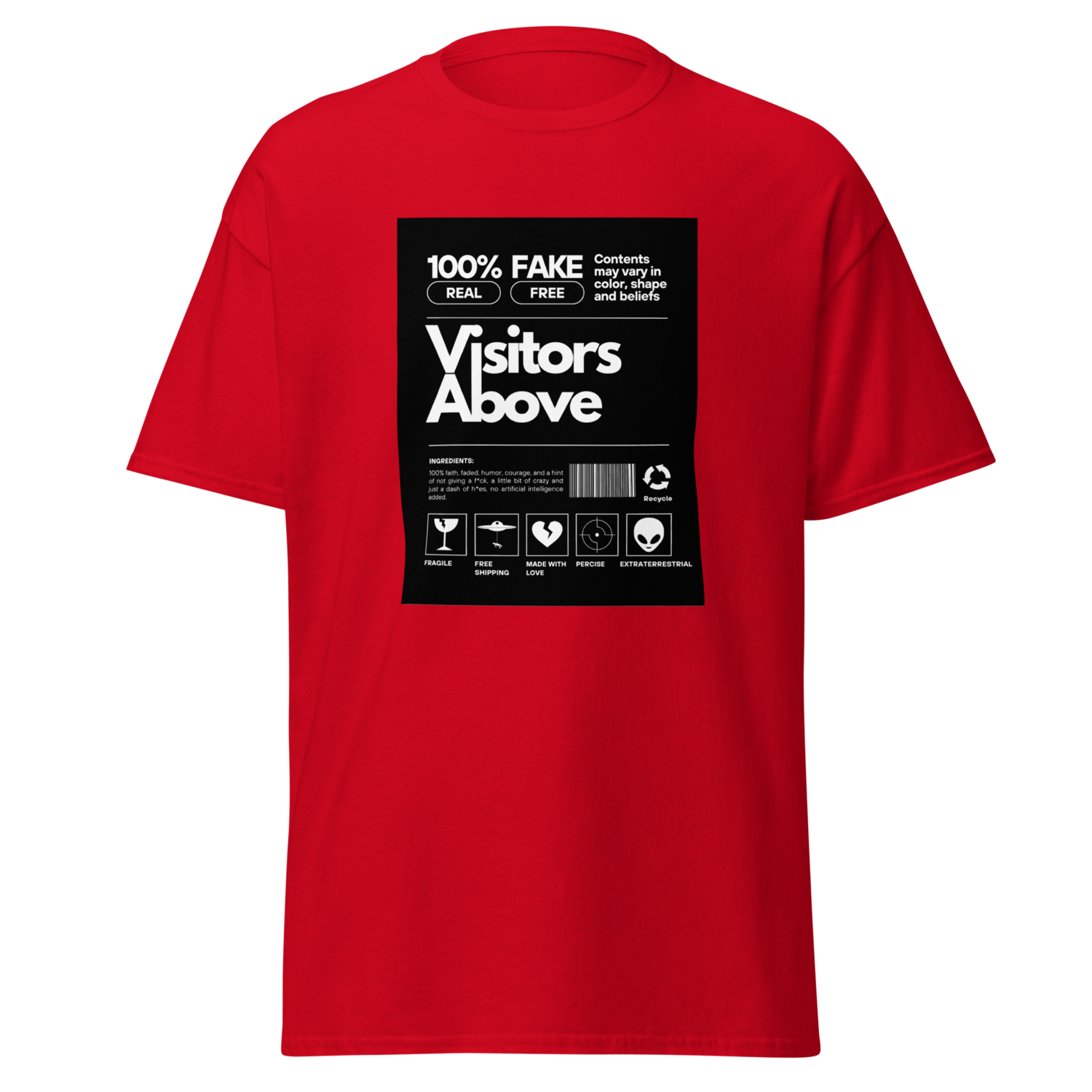Visitors Above Black Tag Unisex Classic Tee