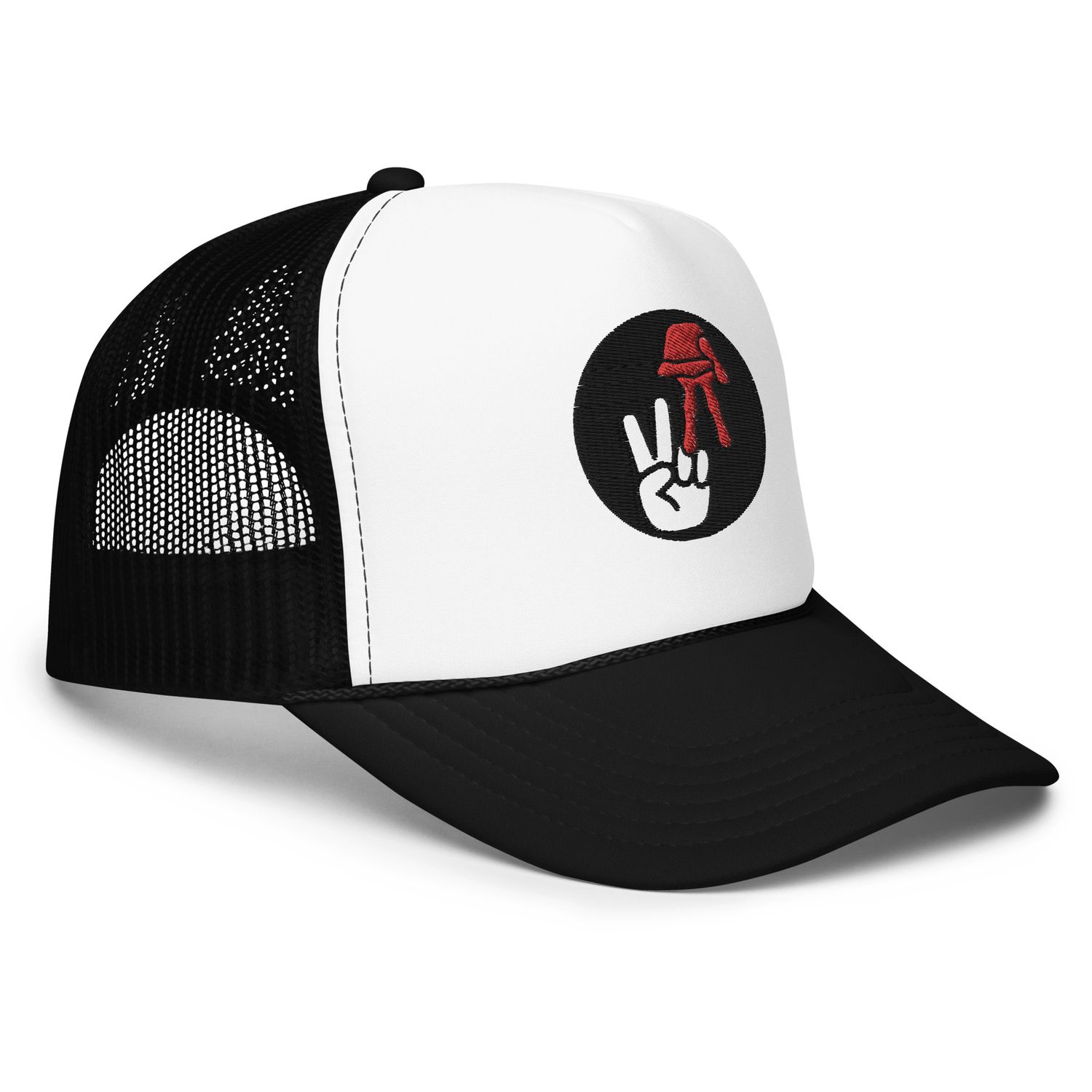 VA Voyage Logo B&amp;W Foam Trucker Hat