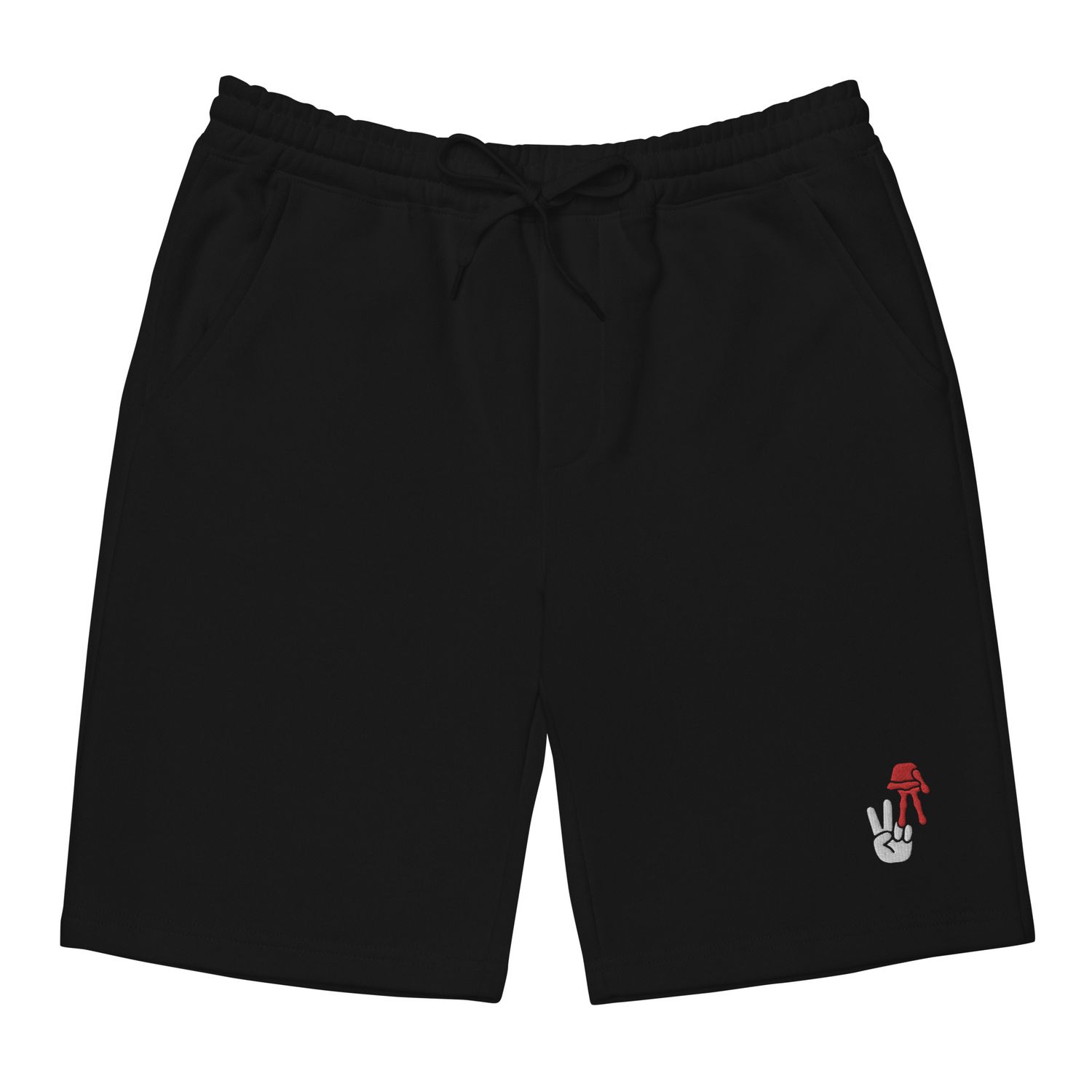 VA Voyage Bright Logo Men&#39;s Black fleece shorts