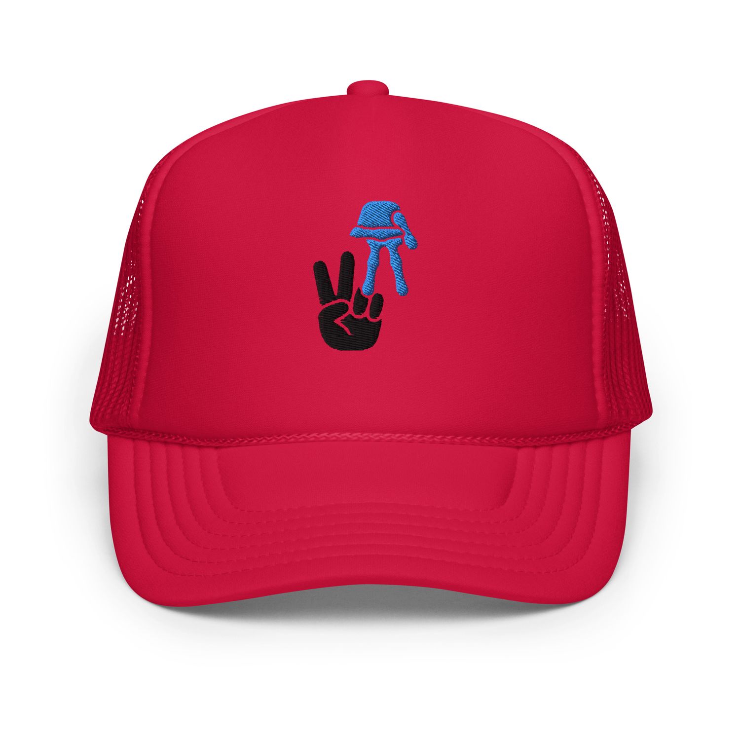 VA Voyage Blue Dark Logo Foam Trucker Hat