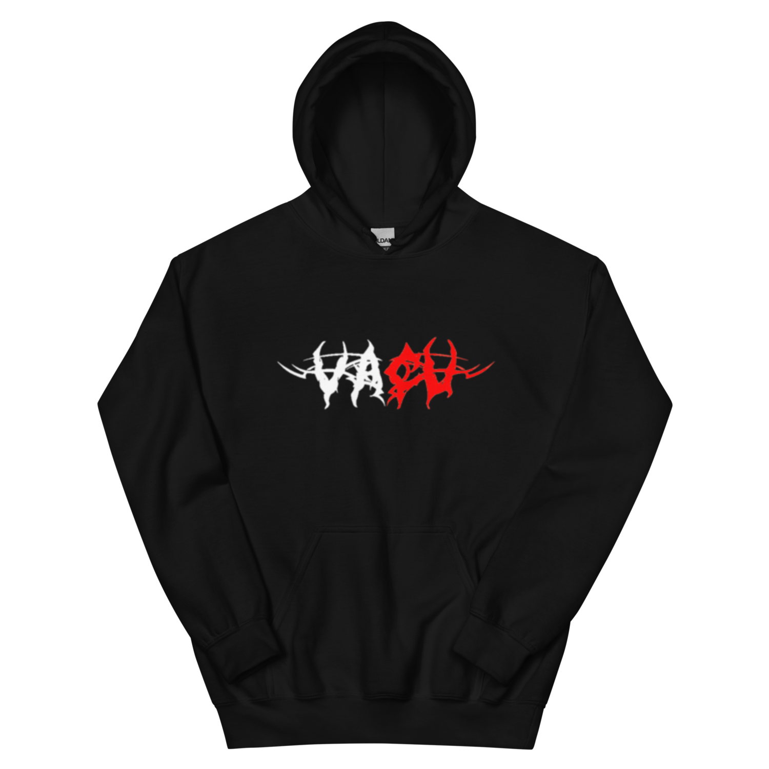 White &amp; Red Text Unisex Hoodie 