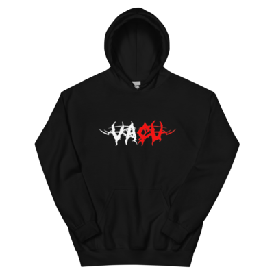 White &amp; Red Text Unisex Hoodie 