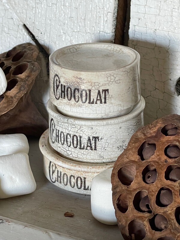 Victorian Paste Pot Stacked/Chocolate