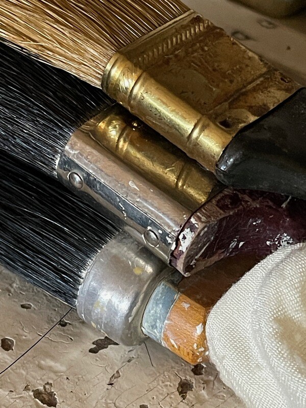 Trio of Old Paint Brushes