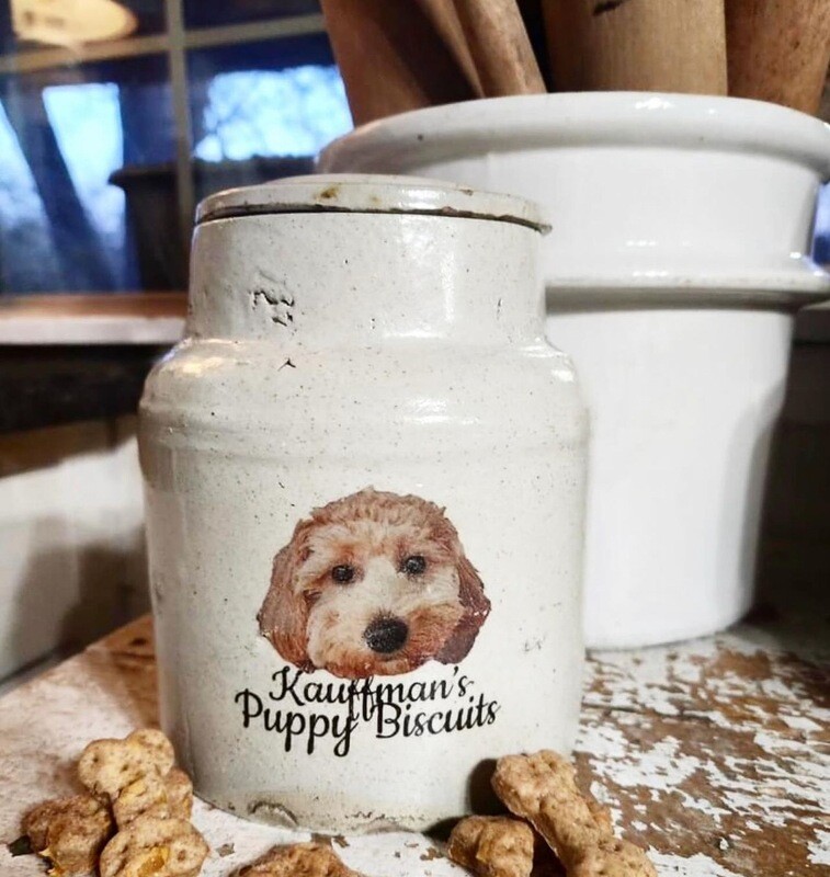 Customized Puppy Biscuit Crock - Sample