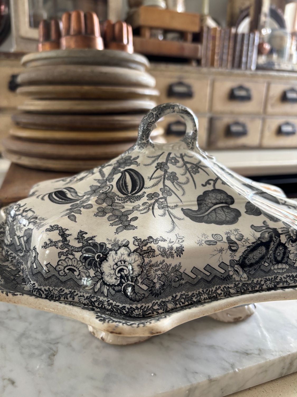 Euro Black Transfer Tureen