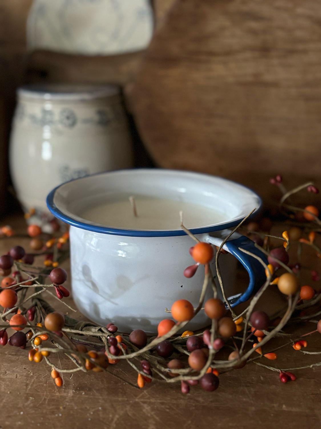 Pumpkin Chai In A Pot with Candle Ring