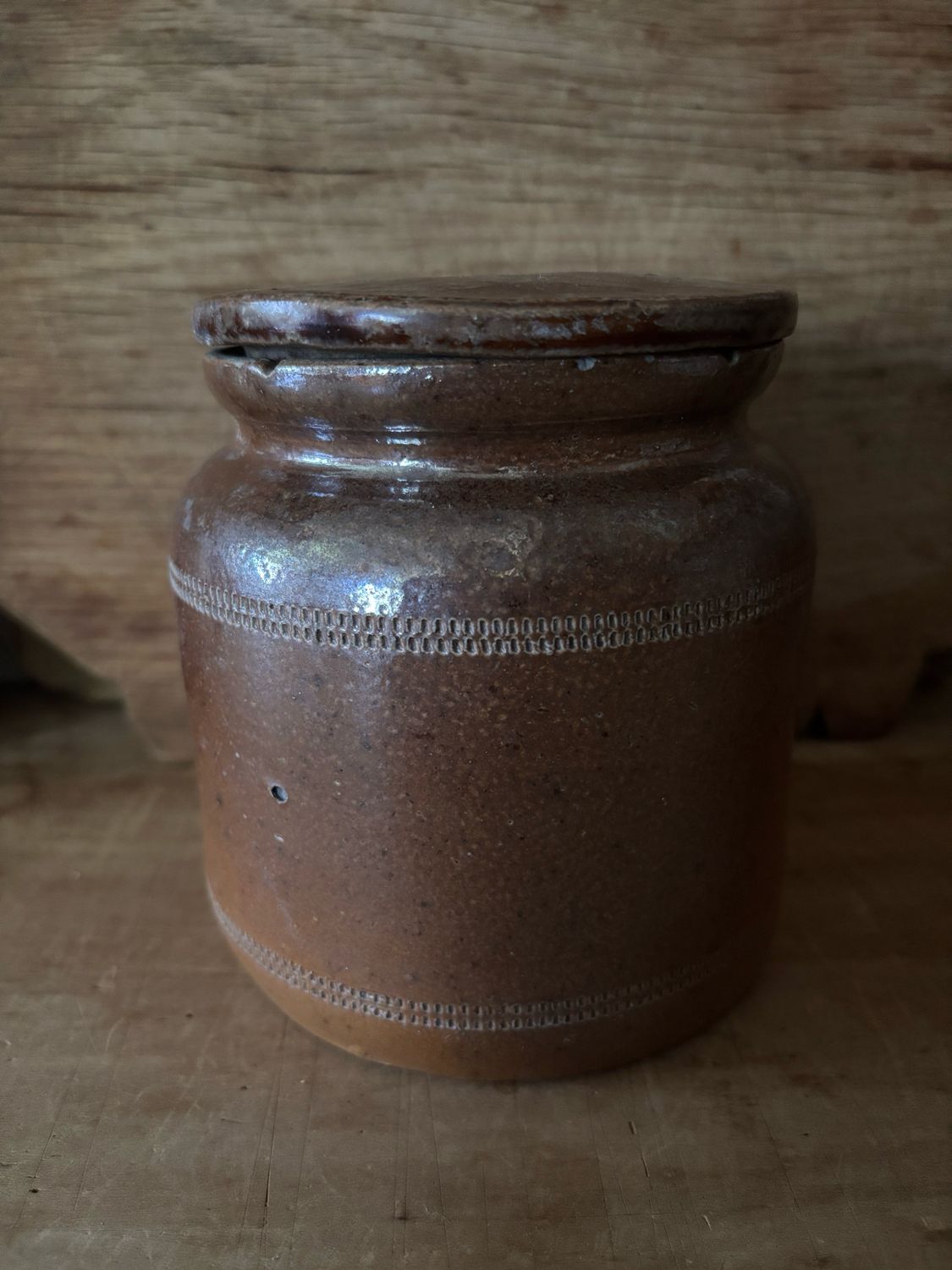 Antique Brown Pot With Lid Resv’d For Sophi