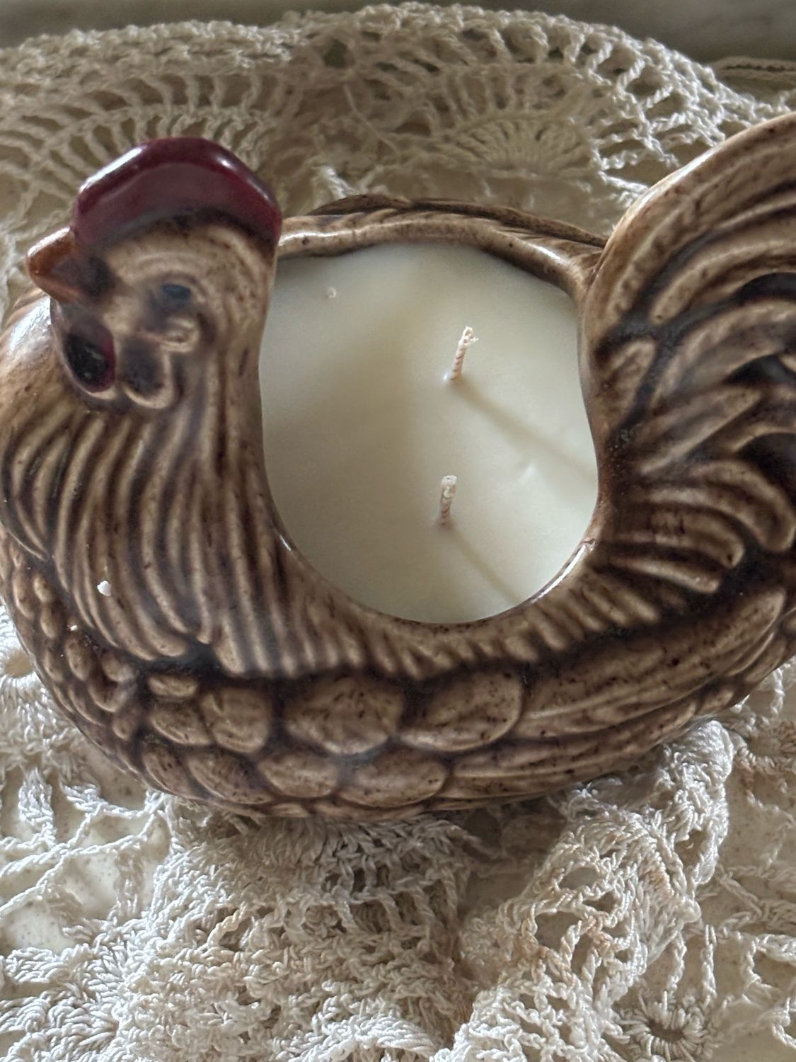 Reserved/Cute Hen Candle