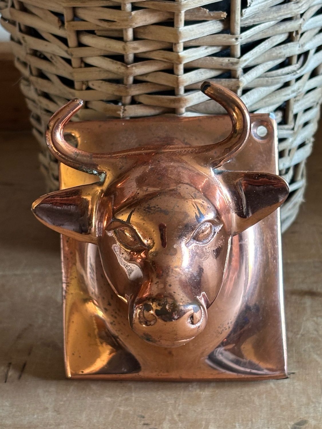 Resv’d For Dee /Copper Cow/Egg Basket