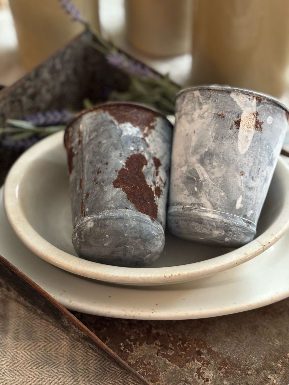 Resv’d For Emily Zinc Pots