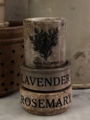 Resv’d For Isabelle /Herb Stack With Candle/Herb Stack Of Three